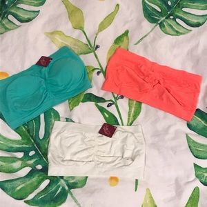 NWT Set of 3 Bandeaus Tube Strapless Bras
